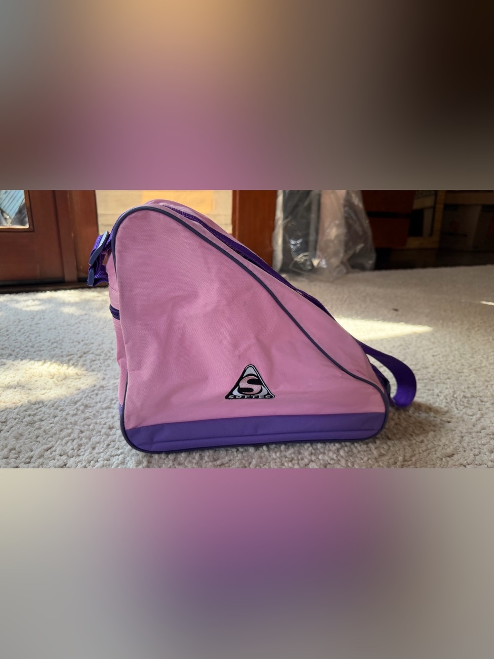 SOFTEC Pink & Purple Figure Ice Skate Carry Bag
